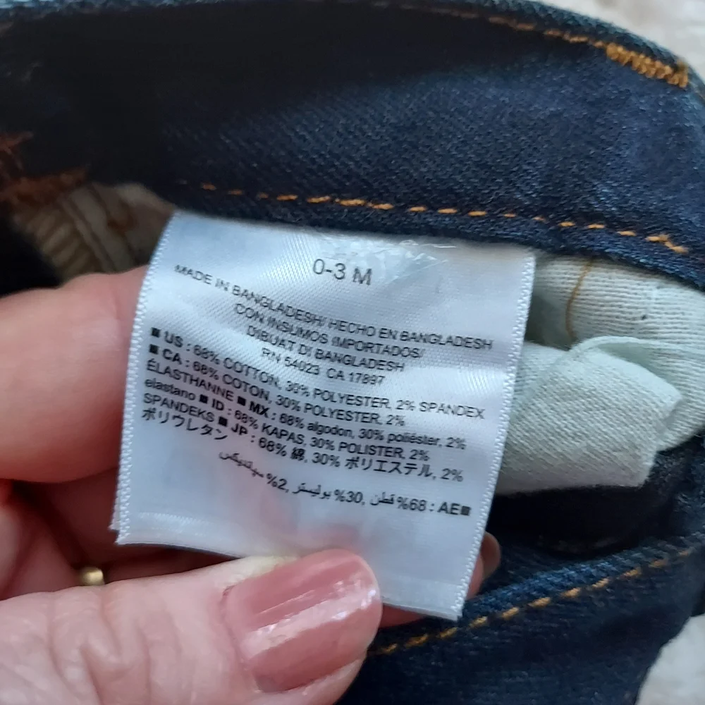 Old Navy Baby 0-3mo Dark Indigo Western Cowboy Jeans Unisex